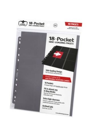 Ultimate Guard 18-Pocket Pages Side-Loading Grey (10)_boxshot