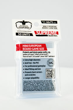 Ultimate Guard Supreme Sleeves for Board Game Cards Mini European (50)_boxshot