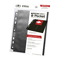 1Ultimate Guard 8-Pocket Compact Pages Side-Loading Black (10)