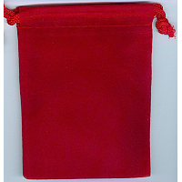 Dice Bag 14x18cm Red Velvet