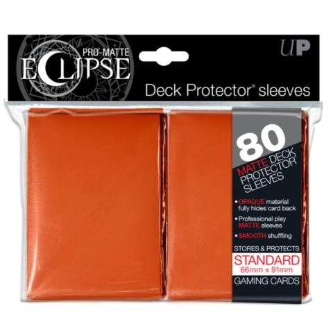 PRO-Matte Eclipse Orange Standard Deck Protector sleeves 80ct_boxshot