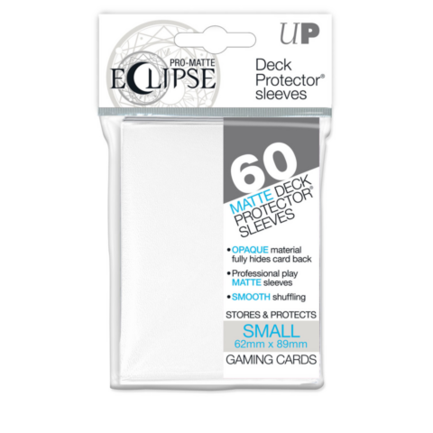PRO-Matte Eclipse White Small Deck Protector sleeves 60ct_boxshot