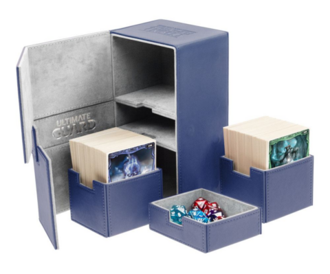 Ultimate Guard Twin Flip´n´Tray Deck Case 200+ Standard Size XenoSkin Blue_boxshot