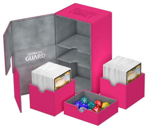 Ultimate Guard Twin Flip´n´Tray Deck Case 200+ Standard Size XenoSkin Pink_boxshot
