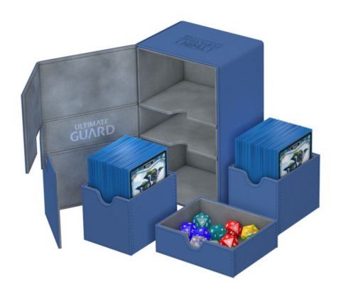 Ultimate Guard Twin Flip´n´Tray Deck Case 160+ Standard Size XenoSkin Blue_boxshot