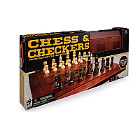 Classic Deluxe Wood Chess (& Draughts/Checkers)