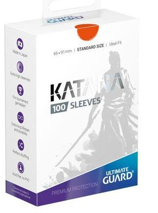 Ultimate Guard Katana Sleeves Standard Size Orange (100)_boxshot