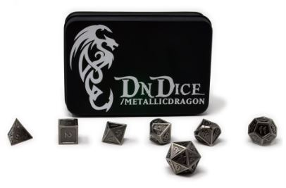 DnDice Silver Metallic Bone Dragon_boxshot