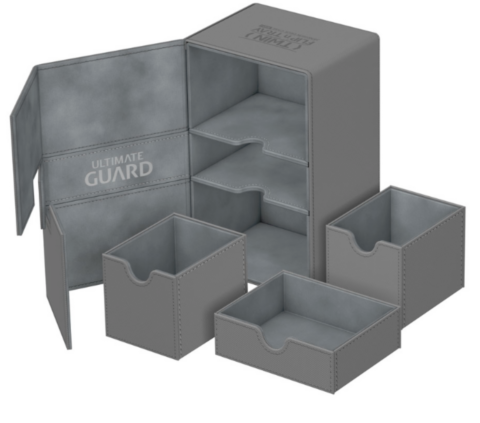 Ultimate Guard Twin Flip´n´Tray Deck Case 160+ Standard Size XenoSkin Grey_boxshot