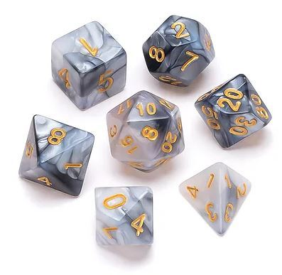 Marble Series: Black & Grey - Numbers: Gold_boxshot