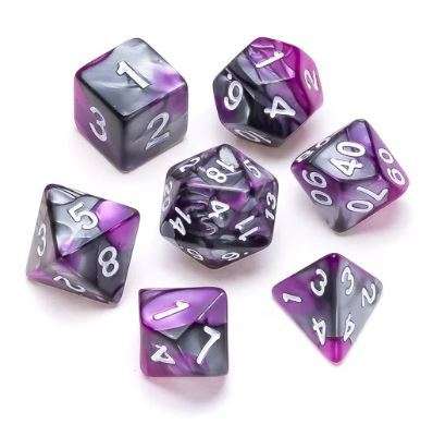 Marble Series: Purple & Grey - Numbers: White_boxshot