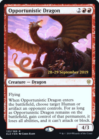 Opportunistic Dragon (Foil) (Throne of Eldraine Prerelease)_boxshot