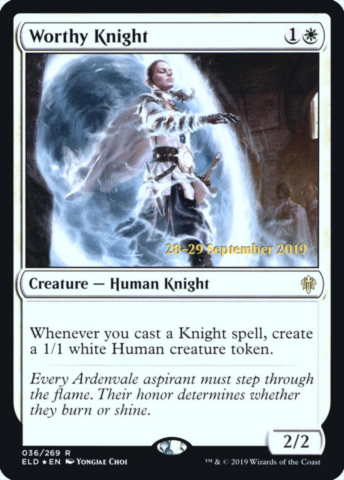 Worthy Knight (Foil) (Throne of Eldraine Prerelease)_boxshot