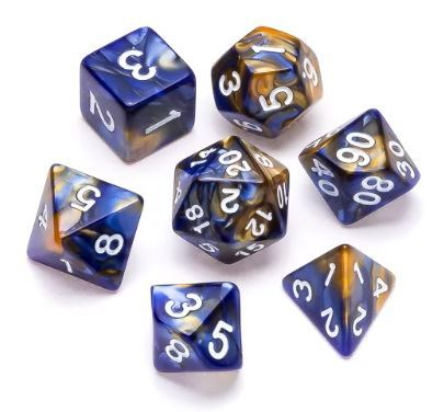 Marble Series: Blue & Gold - Numbers: White_boxshot