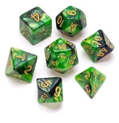 Marble Series: Green & Black - Numbers: Gold_boxshot