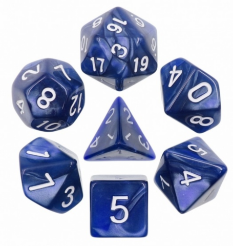 A Role Playing Dice Set: Blue Pearl_boxshot