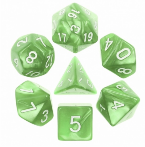 A Role Playing Dice Set: Pale Green Pearl_boxshot