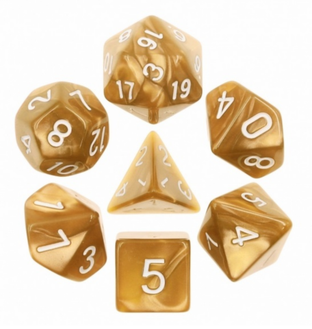 A Role Playing Dice Set: Golden Pearl_boxshot