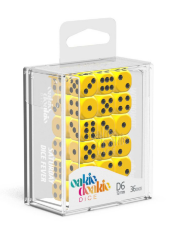 Oakie Doakie Dice D6 Dice 12 mm Solid - Yellow (36)_boxshot