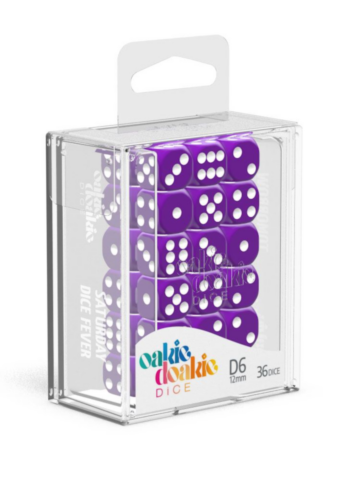 Oakie Doakie Dice D6 Dice 12 mm Solid - Purple (36)_boxshot
