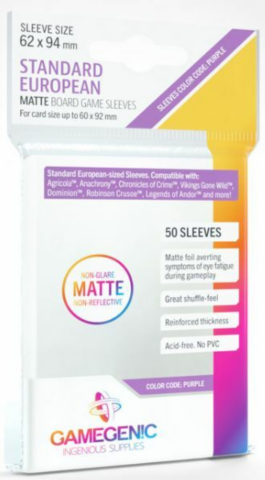 (62x94 mm) Gamegenic - Matte Standard European Sleeves_boxshot