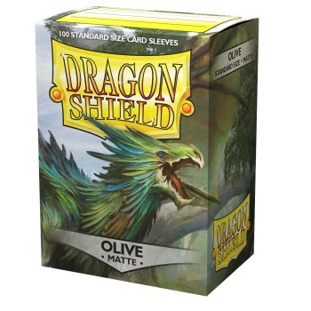 Dragon Shield Standard Sleeves - Matte Olive (100 Sleeves)_boxshot