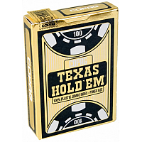 Texas Hold'em Gold poker cards - Black