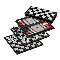 Chess-Backgammon-Checkers-Set, field 37 mm, magnetic (2506)