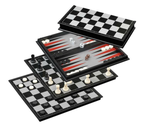 Chess-Backgammon-Checkers-Set, field 37 mm, magnetic (2506) _boxshot