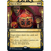 Sign in Blood (Foil Etched) (Borderless)