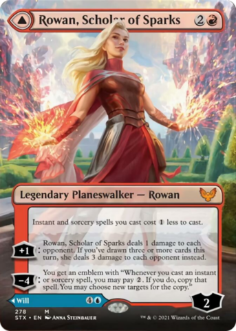 Rowan, Scholar of Sparks // Will, Scholar of Frost (Foil) (Borderless)_boxshot