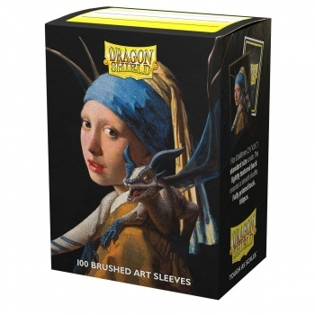 Dragon Shield Brushed Art Sleeves - Girl with a Pearl Earring (100 Sleeves)_boxshot