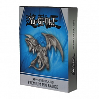 Yu-Gi-Oh! Blue Eyes White Dragon Silver Plated XL Premium Pin Badge