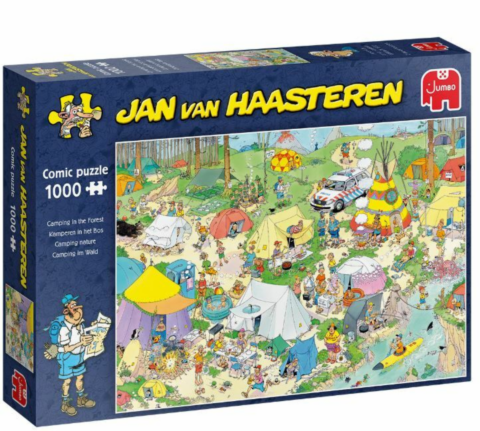 1000 Bitar - Jan Van Haasteren: Camping in the forest_boxshot