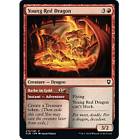 Young Red Dragon // Bathe in Gold (Foil)