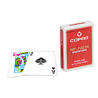Copag Poker Size - Regular Index, 100% Plastic (Red)