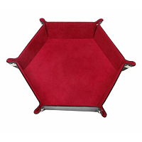 Six sided Folding Dice Tray - Red