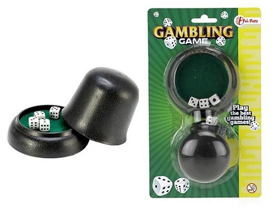 Mini dice game - 5x dice + cup