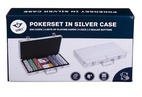 Poker set in silver case, with 300 chips (11.5 grams)