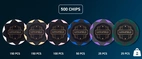 Poker set in black case, 500 chips without value (14 grams)