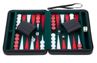 Backgammon 9'', black zipper, green/ red/ white