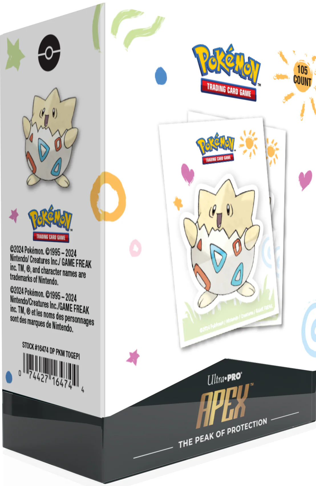 Ultra Pro - Togepi 105ct APEX Deck Protector Sleeves for Pokémon