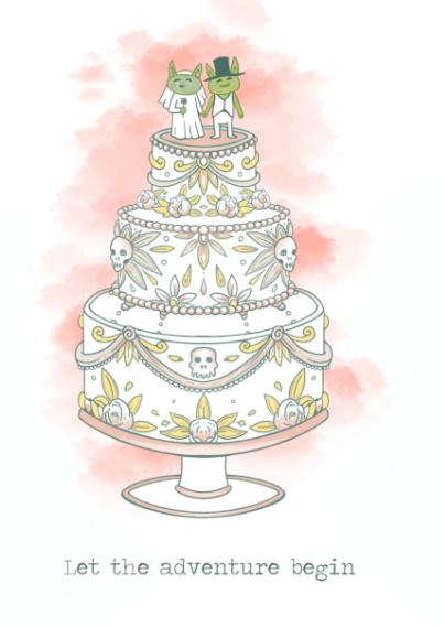 Greeting card  - Goblin Wedding Cake