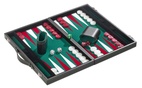Backgammon Medium Green, imitation leather (1732)