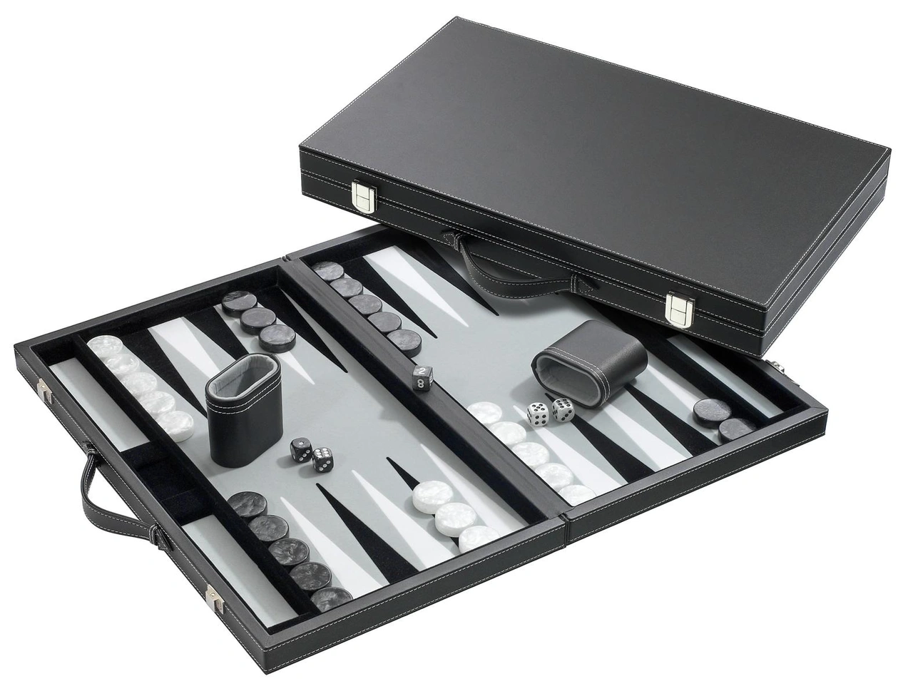 Backgammon Medium Grey imitation leather (1731)