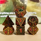 A Role Playing Dice Set Metallic - Dragon Scale Gold