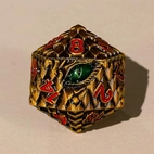 A Role Playing Dice Set Metallic - Dragon Scale Gold