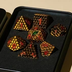 A Role Playing Dice Set Metallic - Dragon Scale Gold
