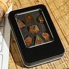 A Role Playing Dice Set Metallic - Dragon Scale Gold