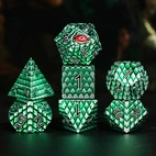 A Role Playing Dice Set: Metallic - Dragon Scale Green